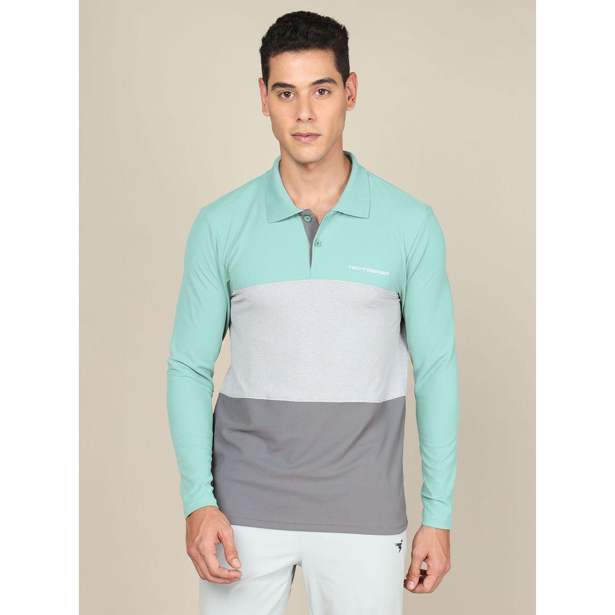 Technosport X Styli  Colorblock Pique Slim Fit Polo T-Shirt with Long Sleeves-men-clothing-sportswearandactivewear-tshirtsandpolos-image-1