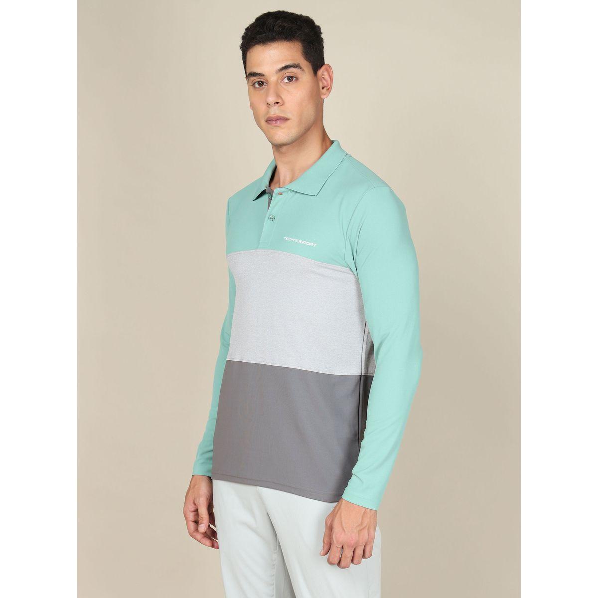 تيشيرت بياقة بولو وقصة سليم فت تكنوسبورت × ستايلي-men-clothing-sportswearandactivewear-tshirtsandpolos-image-2