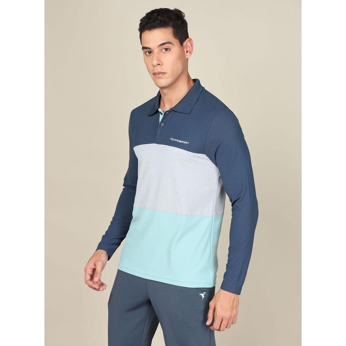 تيشيرت بياقة بولو وقصة سليم فت تكنوسبورت × ستايلي-men-clothing-sportswearandactivewear-tshirtsandpolos-image-1