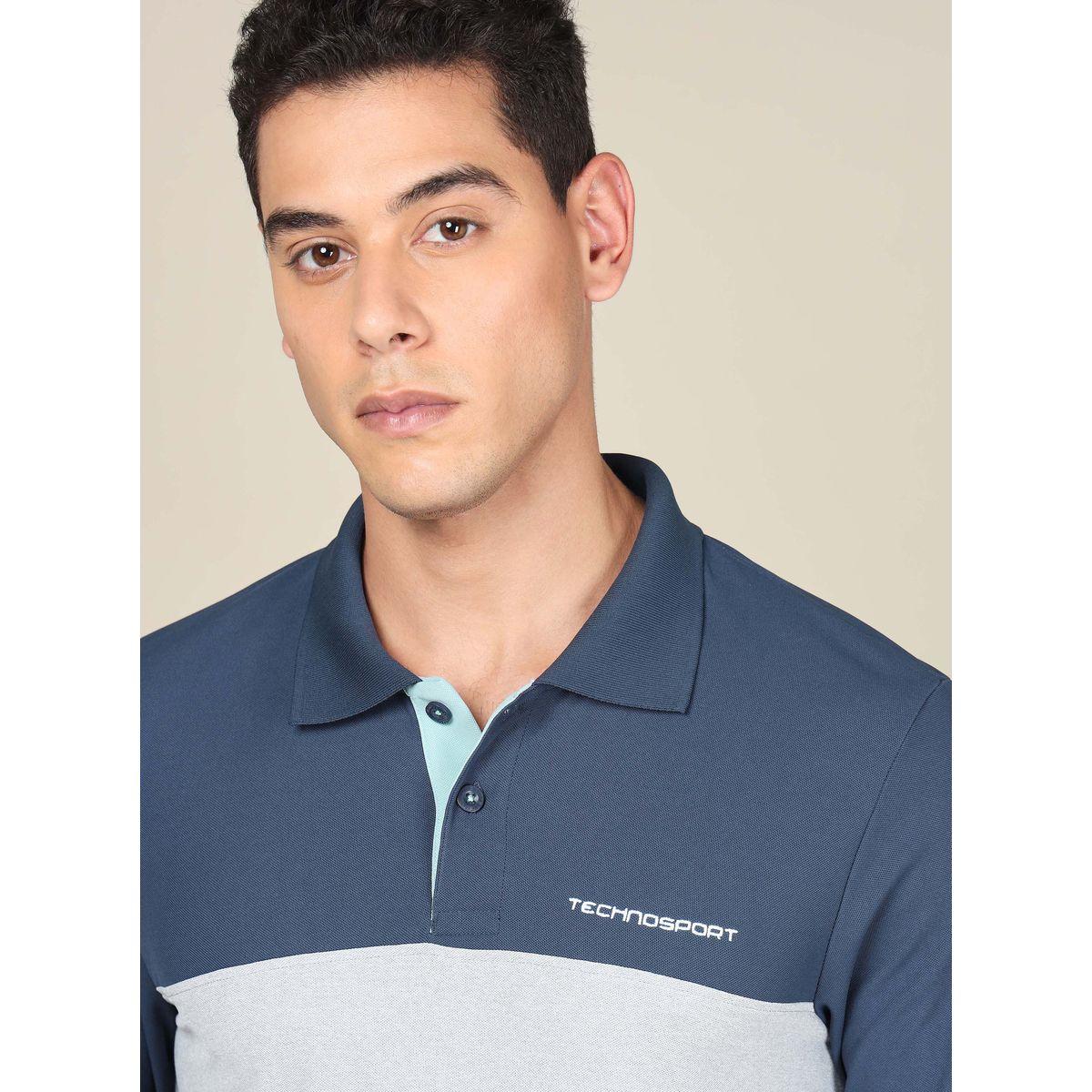 تيشيرت بياقة بولو وقصة سليم فت تكنوسبورت × ستايلي-men-clothing-sportswearandactivewear-tshirtsandpolos-image-2