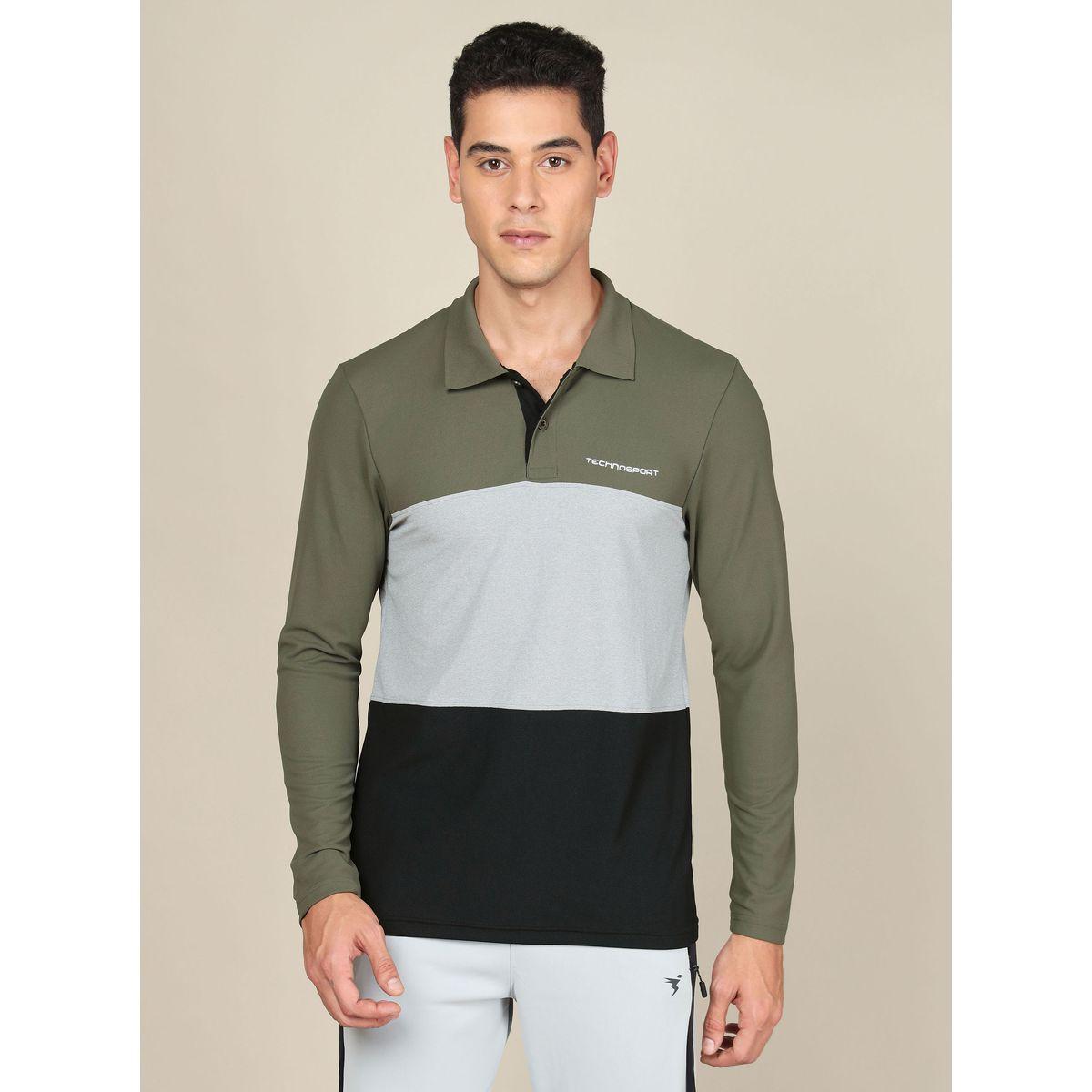 Technosport X Styli  Colorblock Pique Slim Fit Polo T-Shirt with Long Sleeves-men-clothing-sportswearandactivewear-tshirtsandpolos-image-1