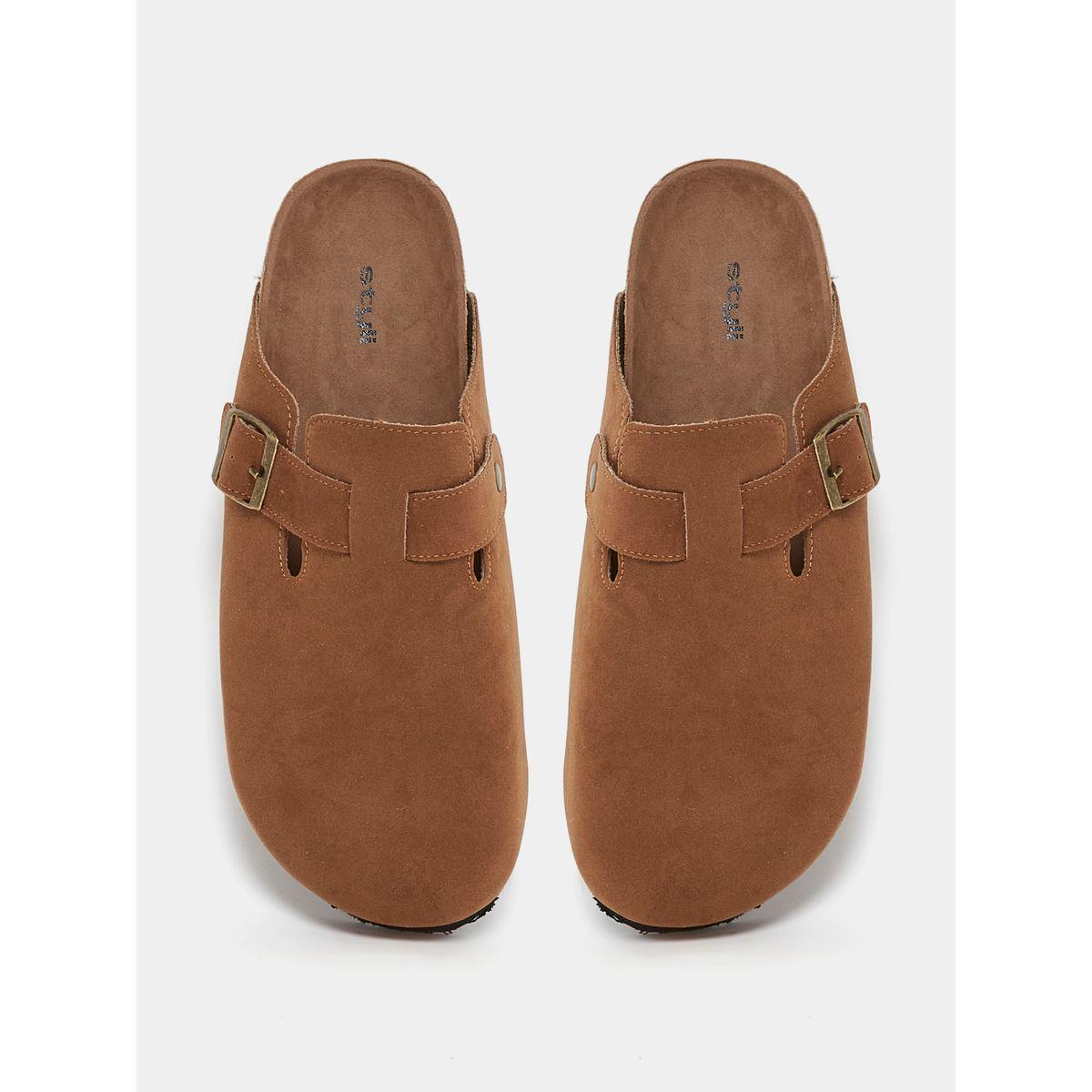 Styli Suede Buckle Detail Clog Sandal-men-shoes-sandals-image-5