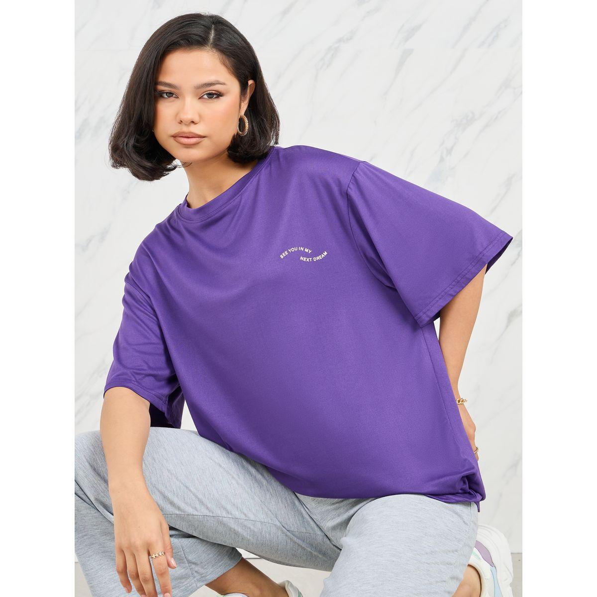 Styli Oversized See You In My Next Dream Print T-Shirt-women-clothing-tshirts-image-1