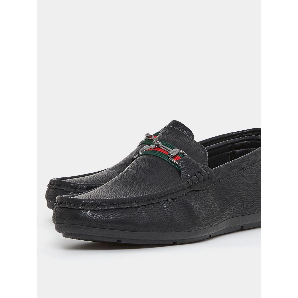 Styli Metal Accent Tape Detail Casual Shoes Loafer-men-shoes-loafersandmoccasins-image-3