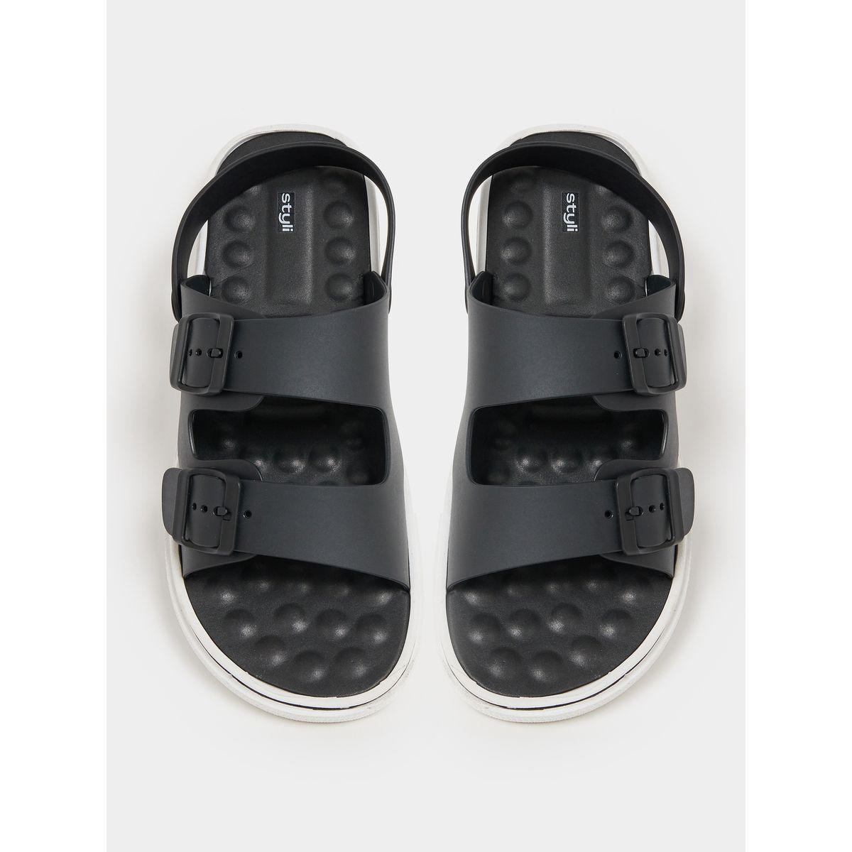 Styli Buckle Double Strap Sandal with Back Strap-men-shoes-sandals-image-5
