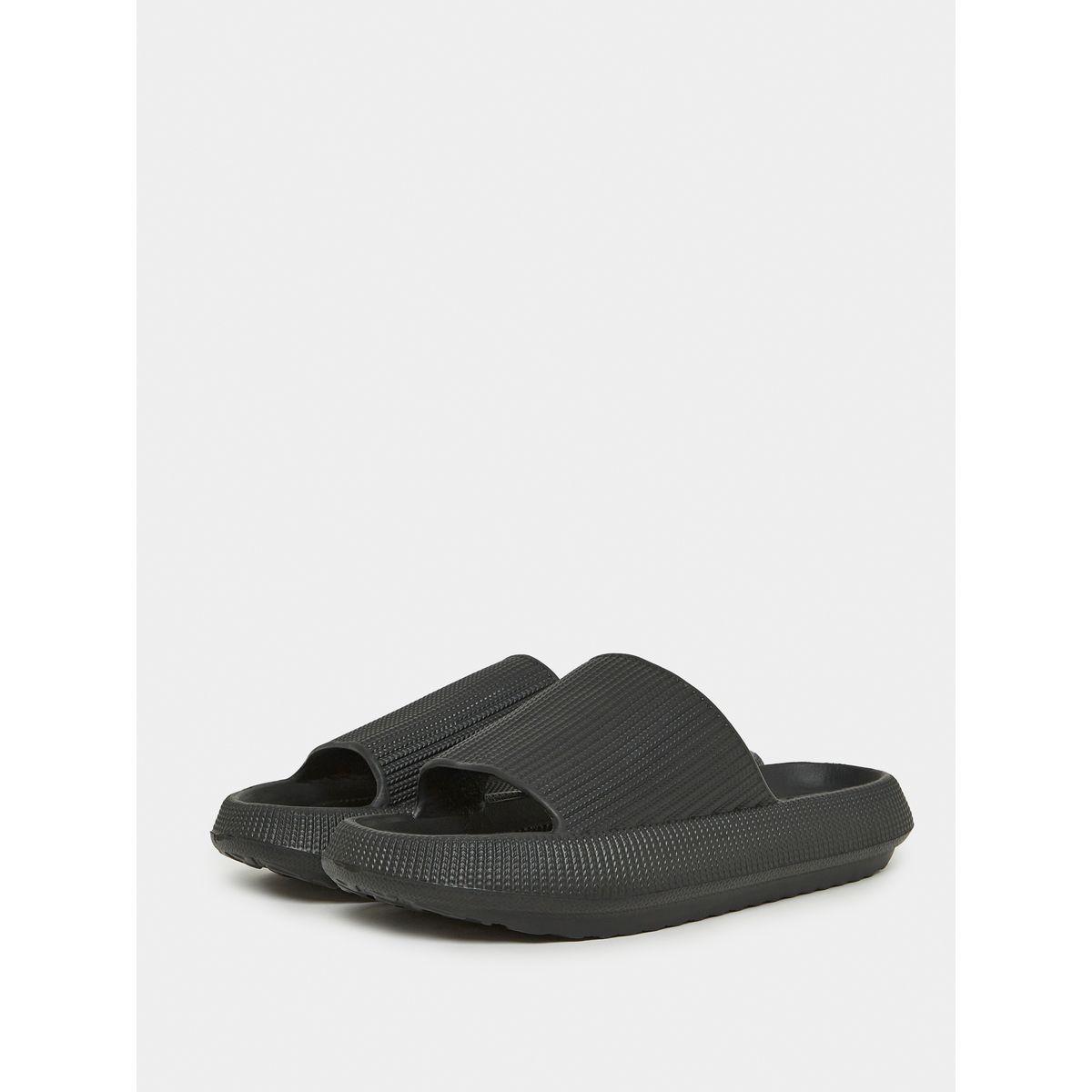 Styli Textured Single Band Chunky Sole Slides-men-shoes-flipflopsandslides-image-1
