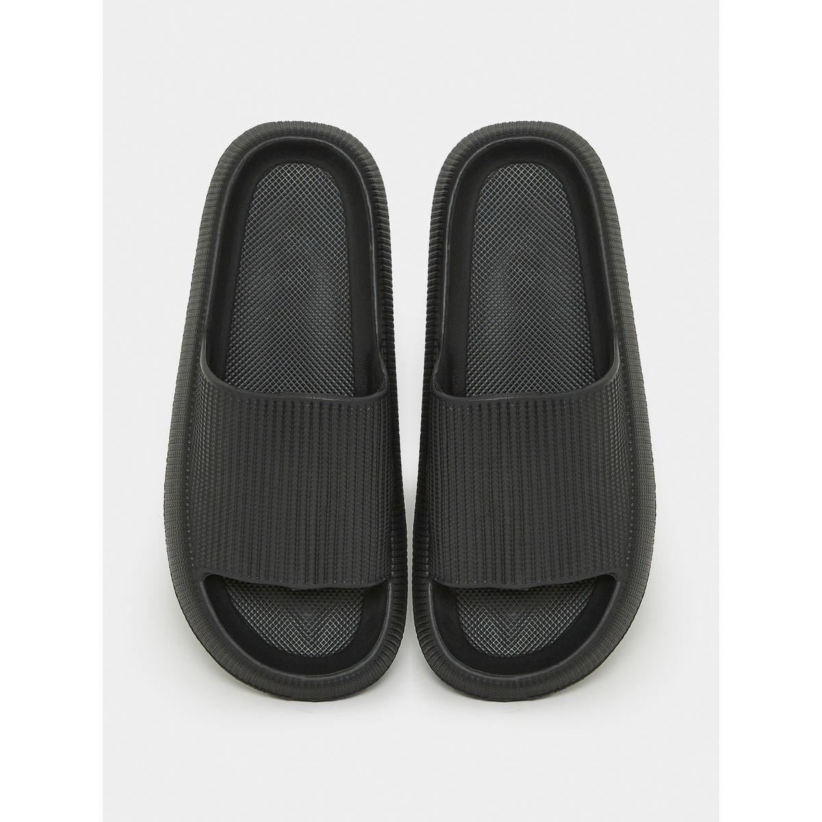 Styli Textured Single Band Chunky Sole Slides-men-shoes-flipflopsandslides-image-5