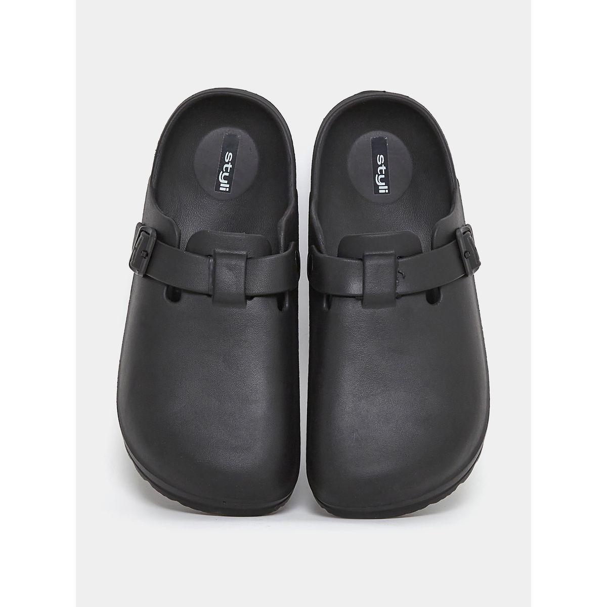 Styli Buckle Detail Non Slip Clog Sandals-men-shoes-sandals-image-5