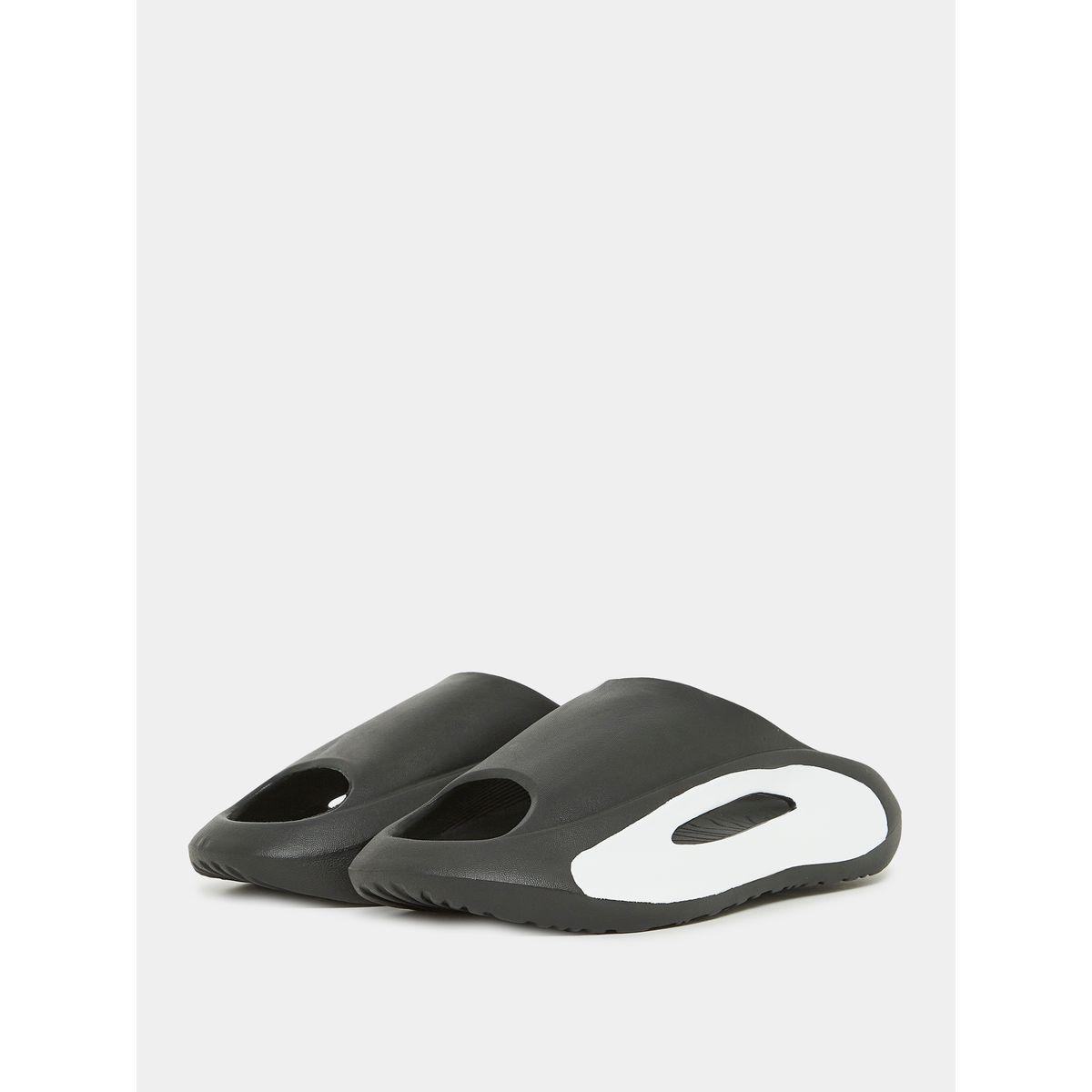 Styli Peep Toe Contrast Side Chunk Slides-men-shoes-flipflopsandslides-image-1