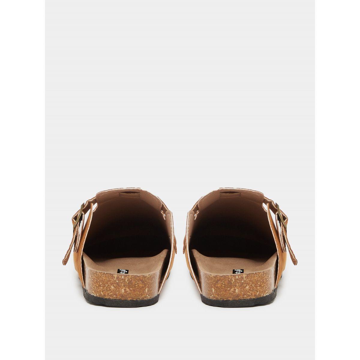 Suede Buckle Platform Sole Clogs-men-shoes-sandals-image-4