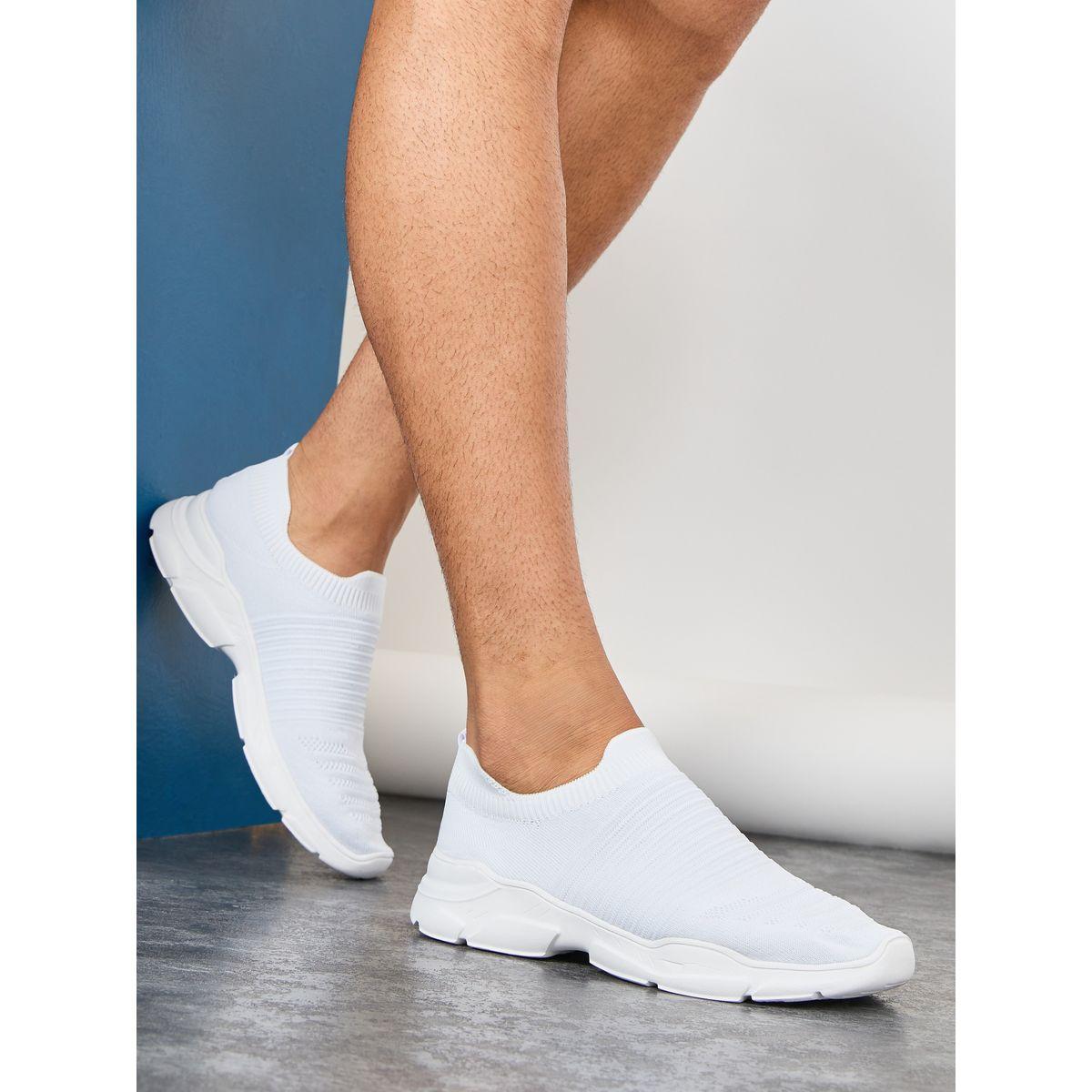 Styli Breathable Knitted Slip On Sneakers-men-shoes-sneakers-image-1