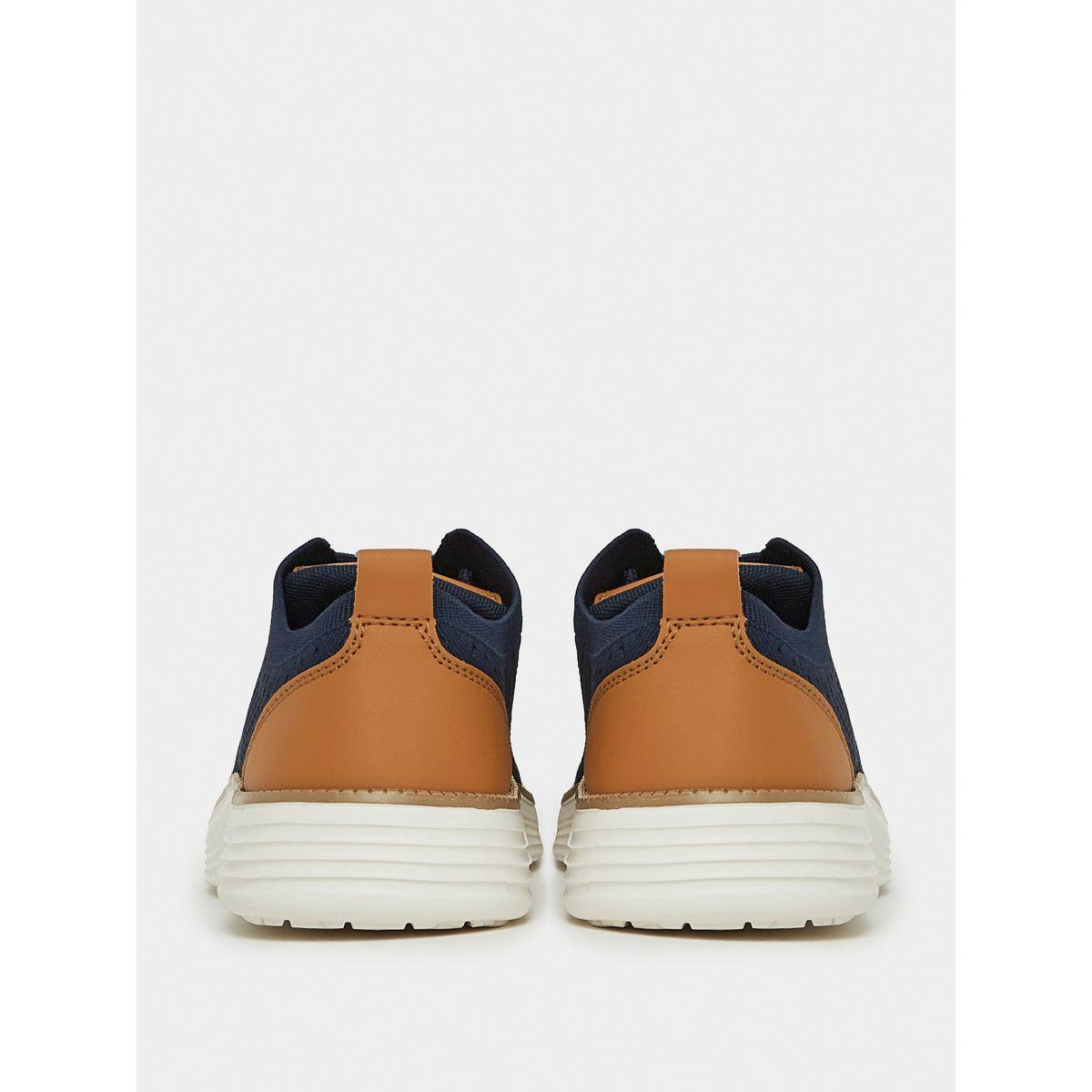 Styli Contrast Heel Counter Casual Oxford Lace Up Sneakers-men-shoes-sneakers-image-5
