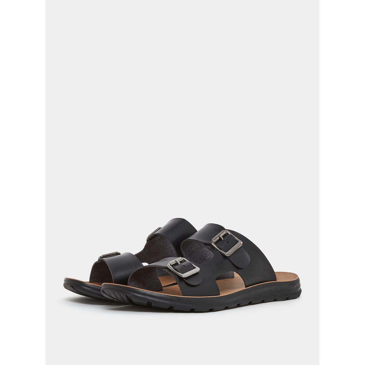 Styli Buckle Detail Double Strap Platform Sole Sandals-men-shoes-sandals-image-1