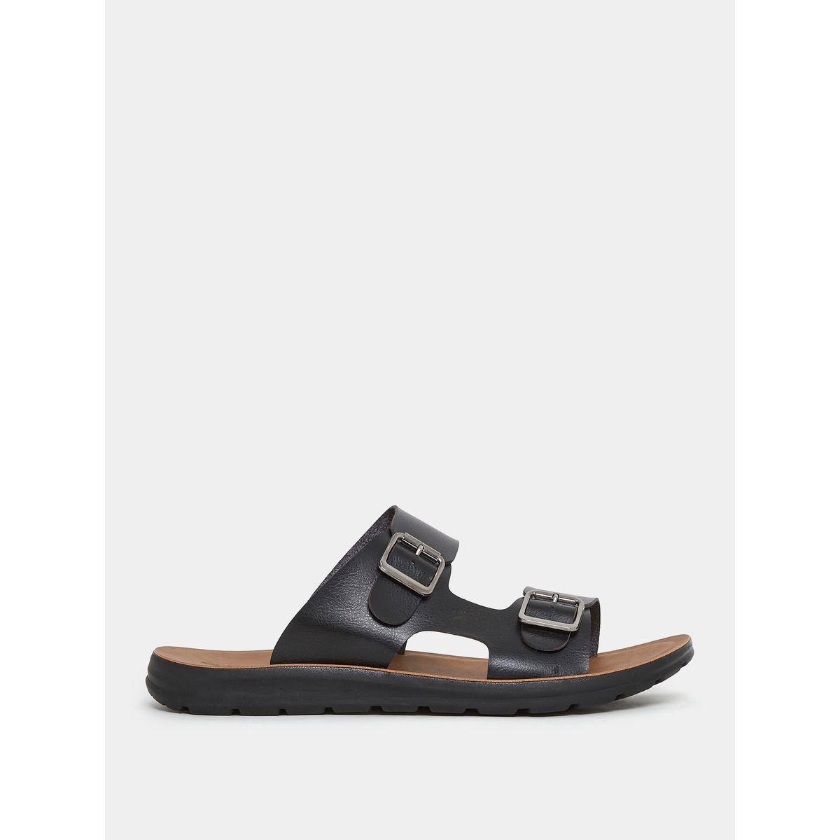 صندل بلاتفورم مزين بإبزيم-men-shoes-sandals-image-2