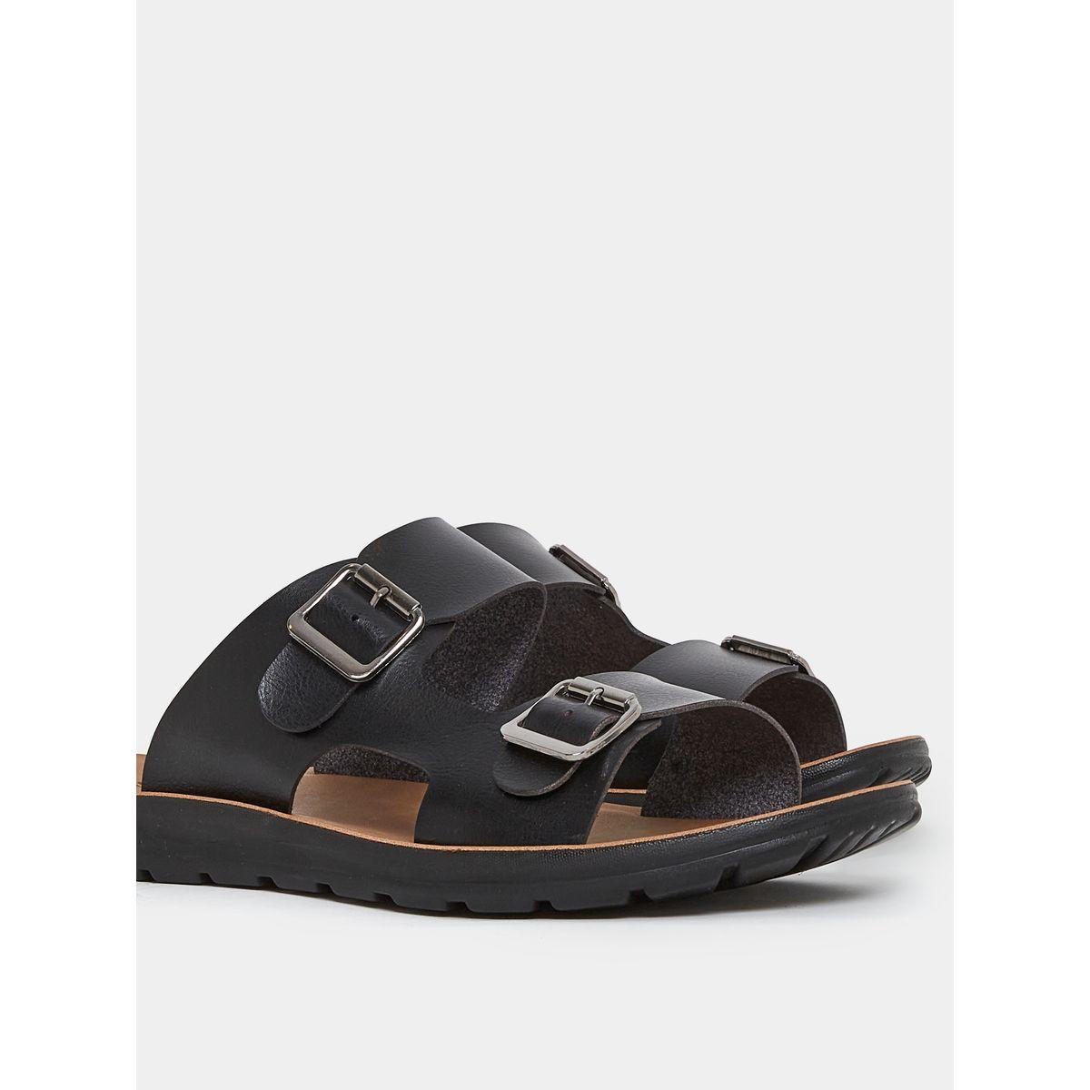 صندل بلاتفورم مزين بإبزيم-men-shoes-sandals-image-3