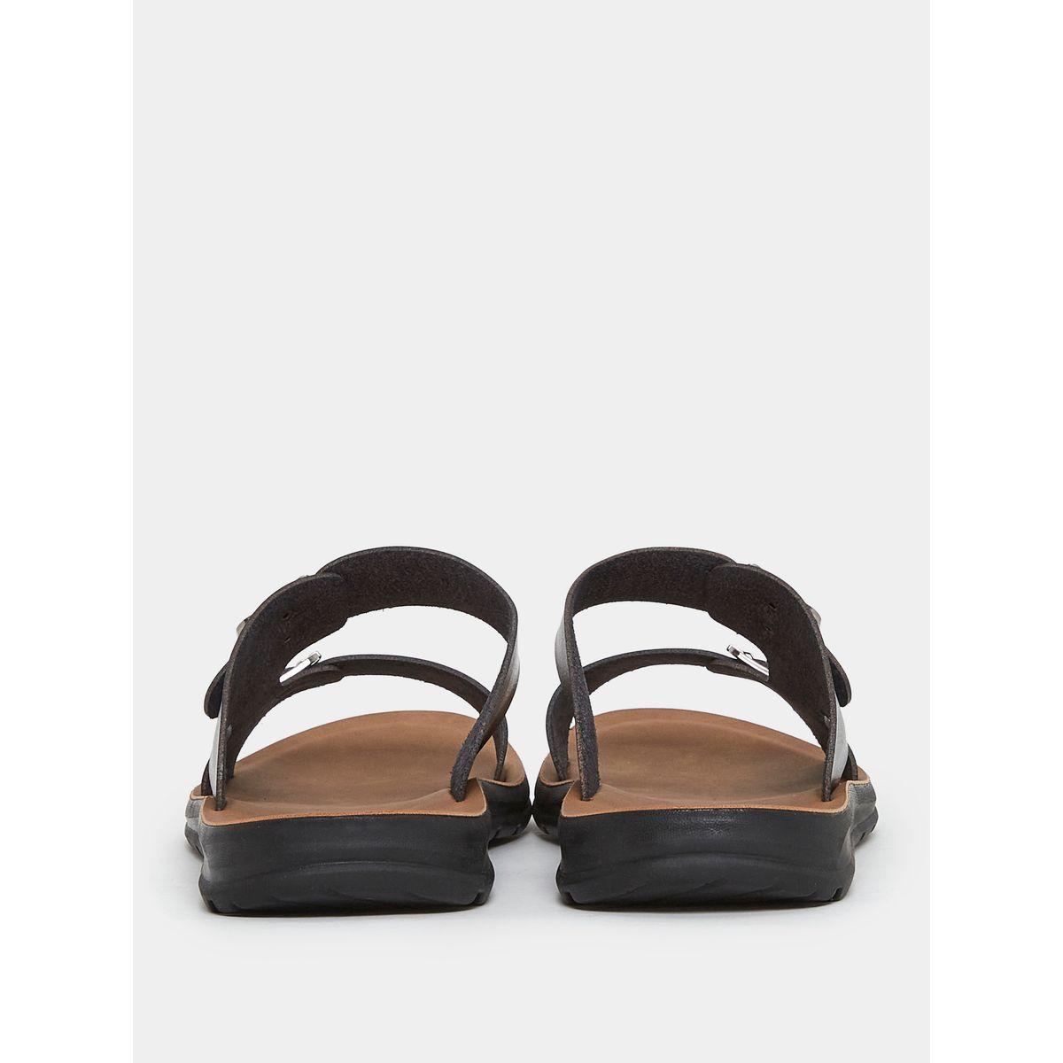 Styli Buckle Detail Double Strap Platform Sole Sandals-men-shoes-sandals-image-4