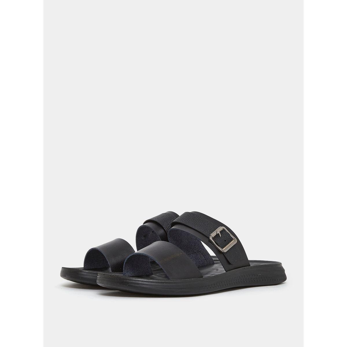 Styli Buckle Detail Double Strap Comfortable Sole Sandals-men-shoes-sandals-image-1