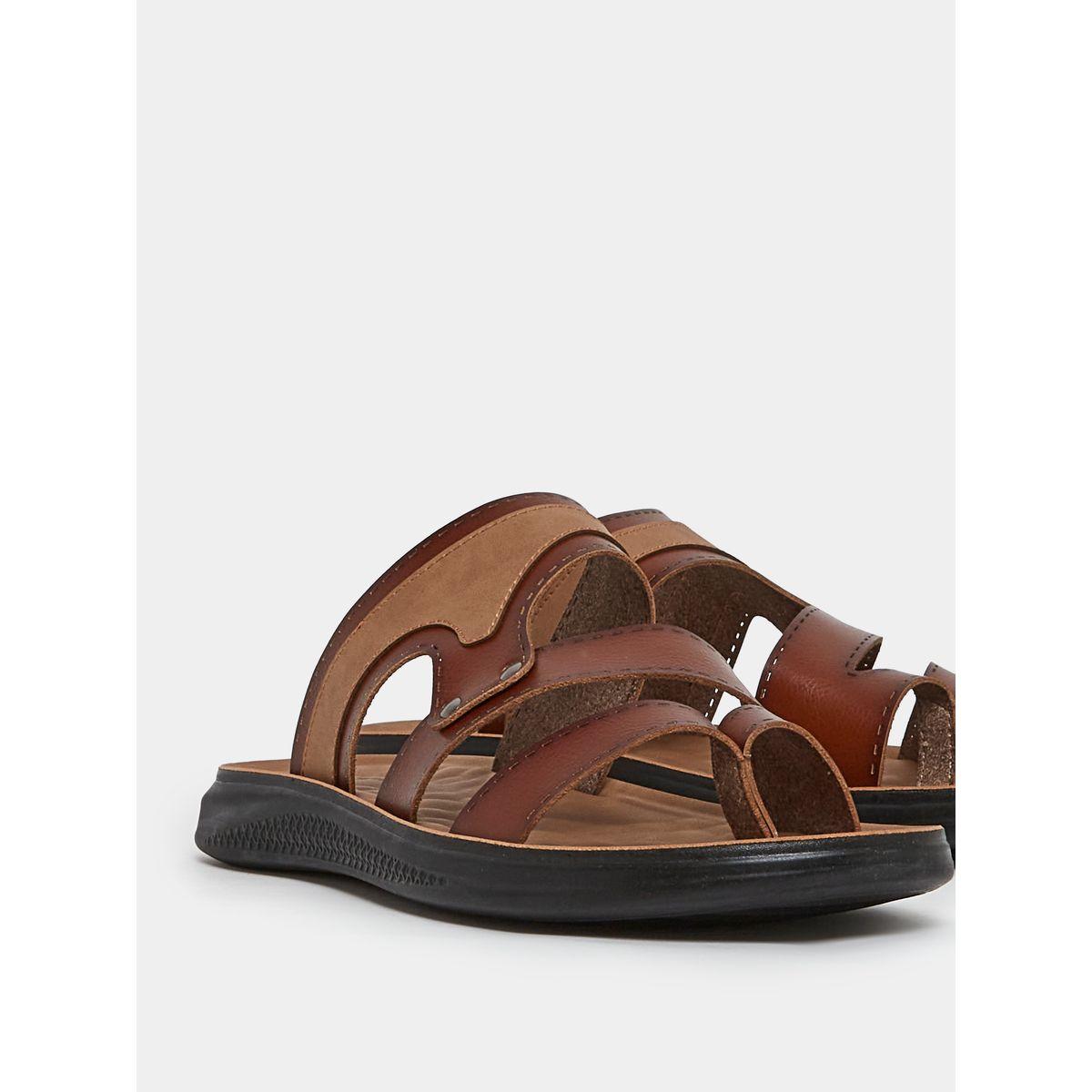 Styli Textured Open Toe Sandals-men-shoes-sandals-image-3