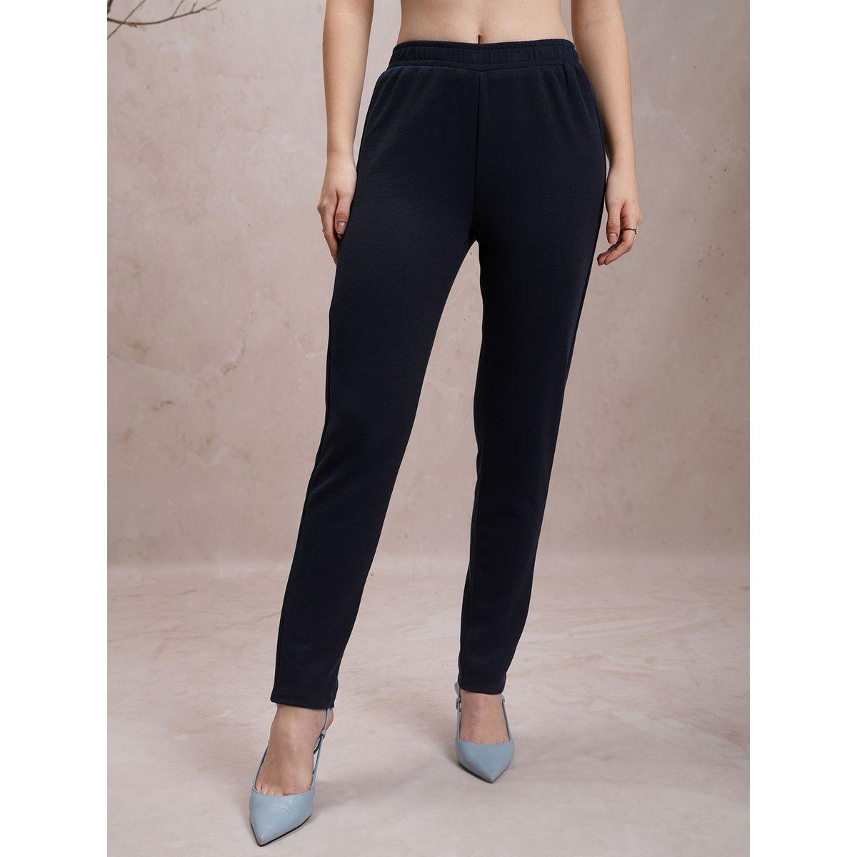 Vishudh X Styli  Solid Mid Rise Regular Fit Pants-women-clothing-bottoms-trousers-image-1