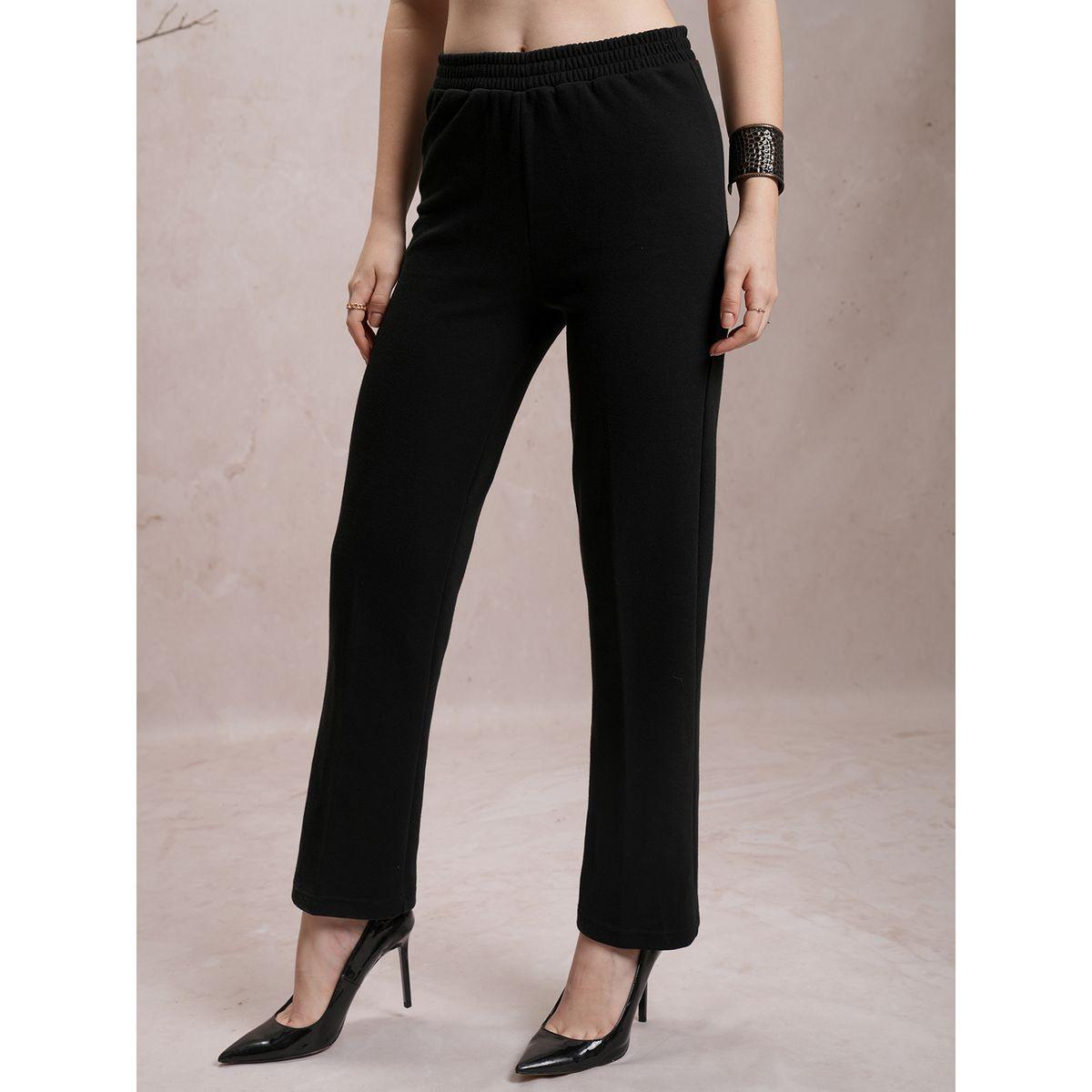 Vishudh X Styli  Solid Mid Rise Regular Fit Pants-women-clothing-bottoms-trousers-image-4