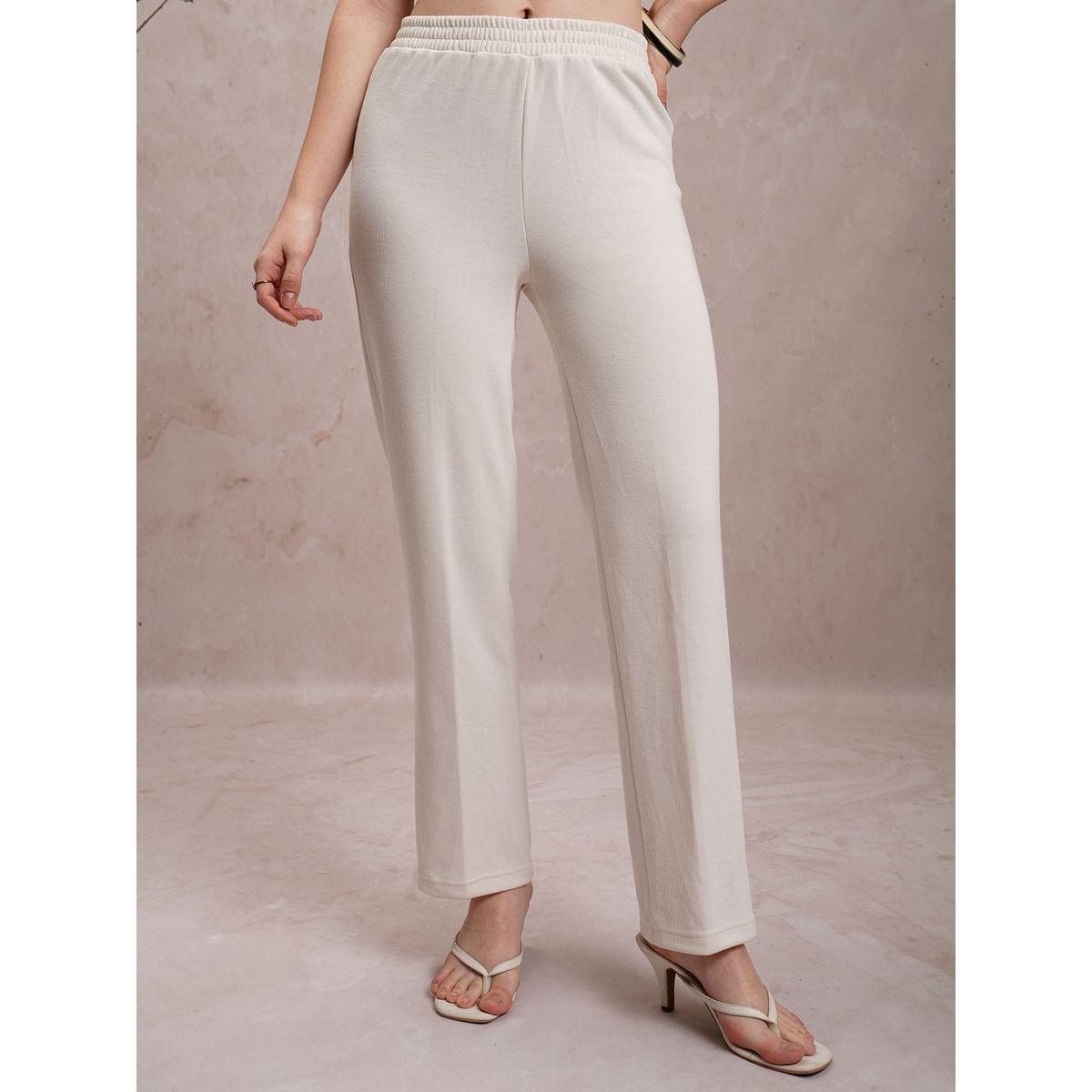 Vishudh X Styli  Solid Mid Rise Straight Fit Pants-women-clothing-bottoms-trousers-image-1