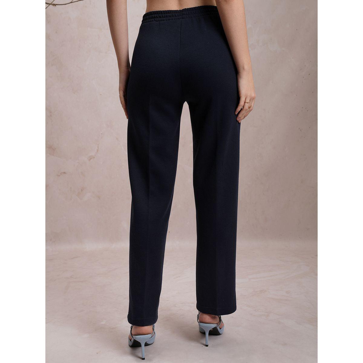 Vishudh X Styli  Solid Regular Fit Pants with Elasticated Waistband-women-clothing-bottoms-trousers-image-3