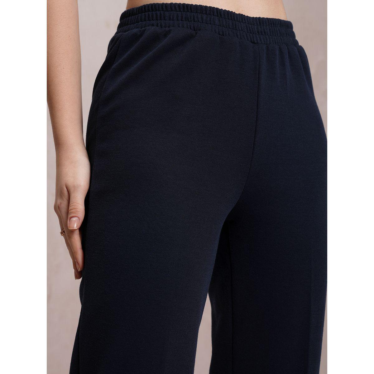 Vishudh X Styli  Solid Regular Fit Pants with Elasticated Waistband-women-clothing-bottoms-trousers-image-5