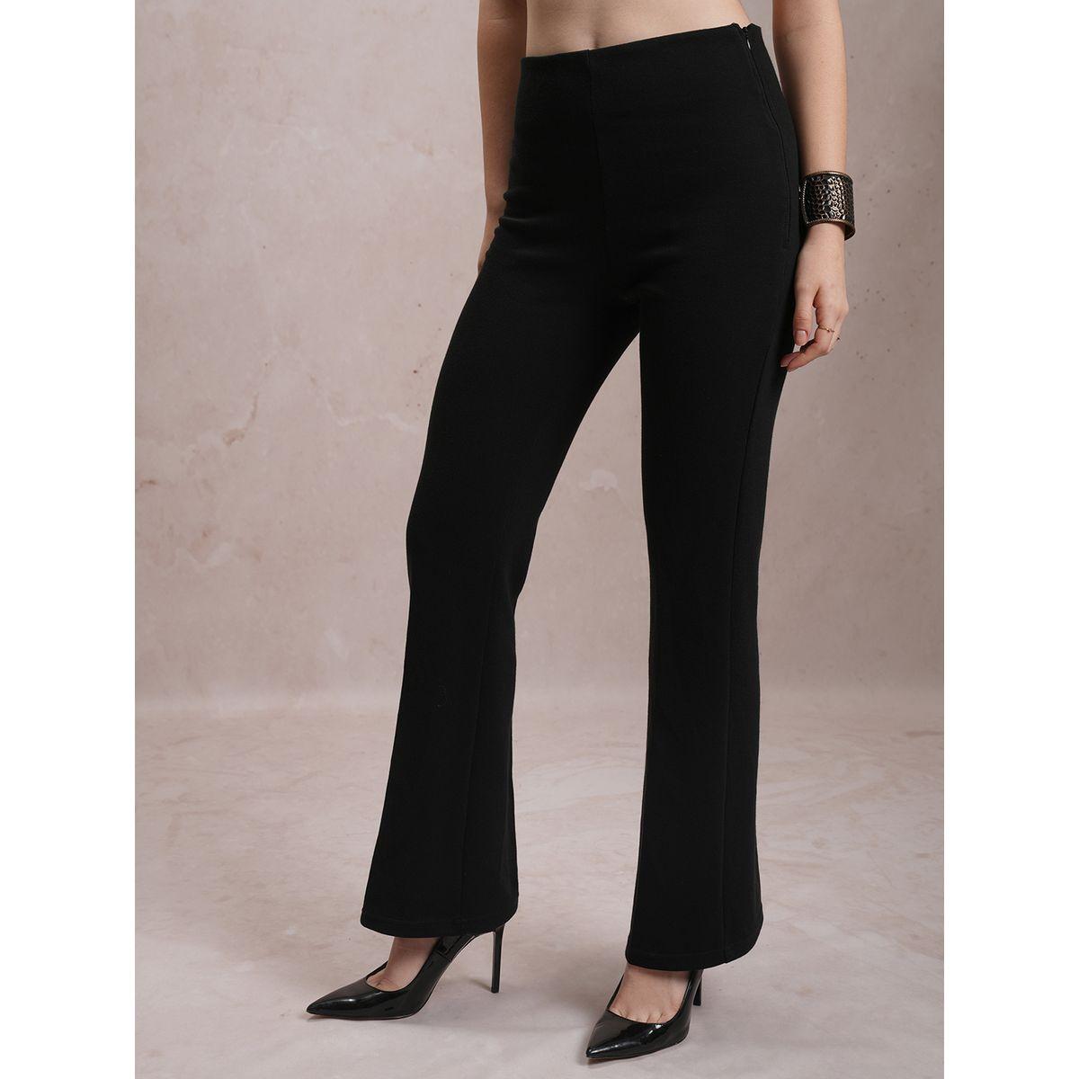 بنطال بقصة مستقيمة وسحَّاب غلق جانبي فيشود × ستايلي-women-clothing-bottoms-trousers-image-4