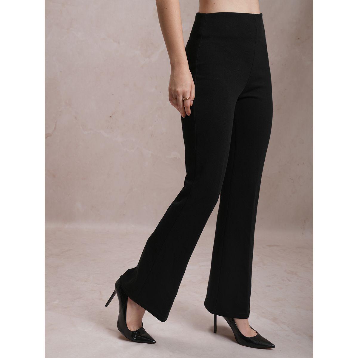 بنطال بقصة مستقيمة وسحَّاب غلق جانبي فيشود × ستايلي-women-clothing-bottoms-trousers-image-6