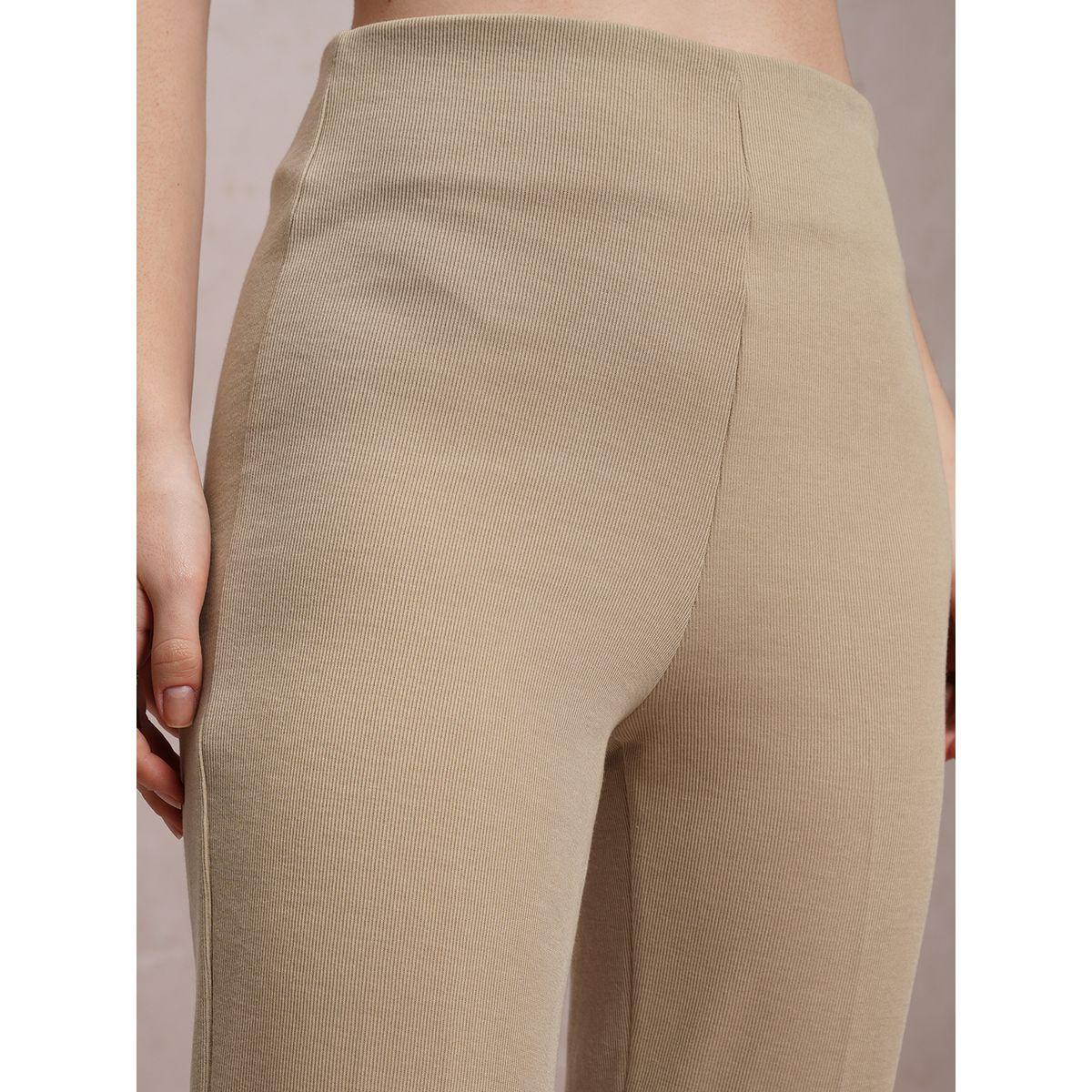 Vishudh X Styli  Solid Mid Rise Flared Pants with Side Zip Closure-women-clothing-bottoms-trousers-image-5