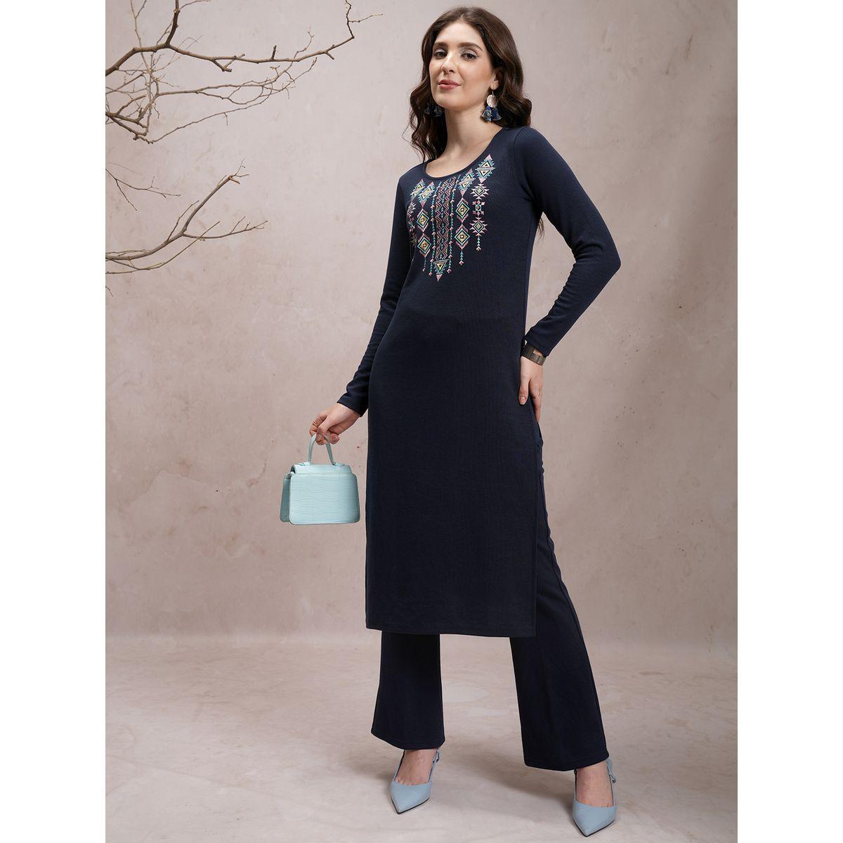 Vishudh X Styli  Solid Mid Rise Flared Pants with Side Zip Closure-women-clothing-bottoms-trousers-image-2