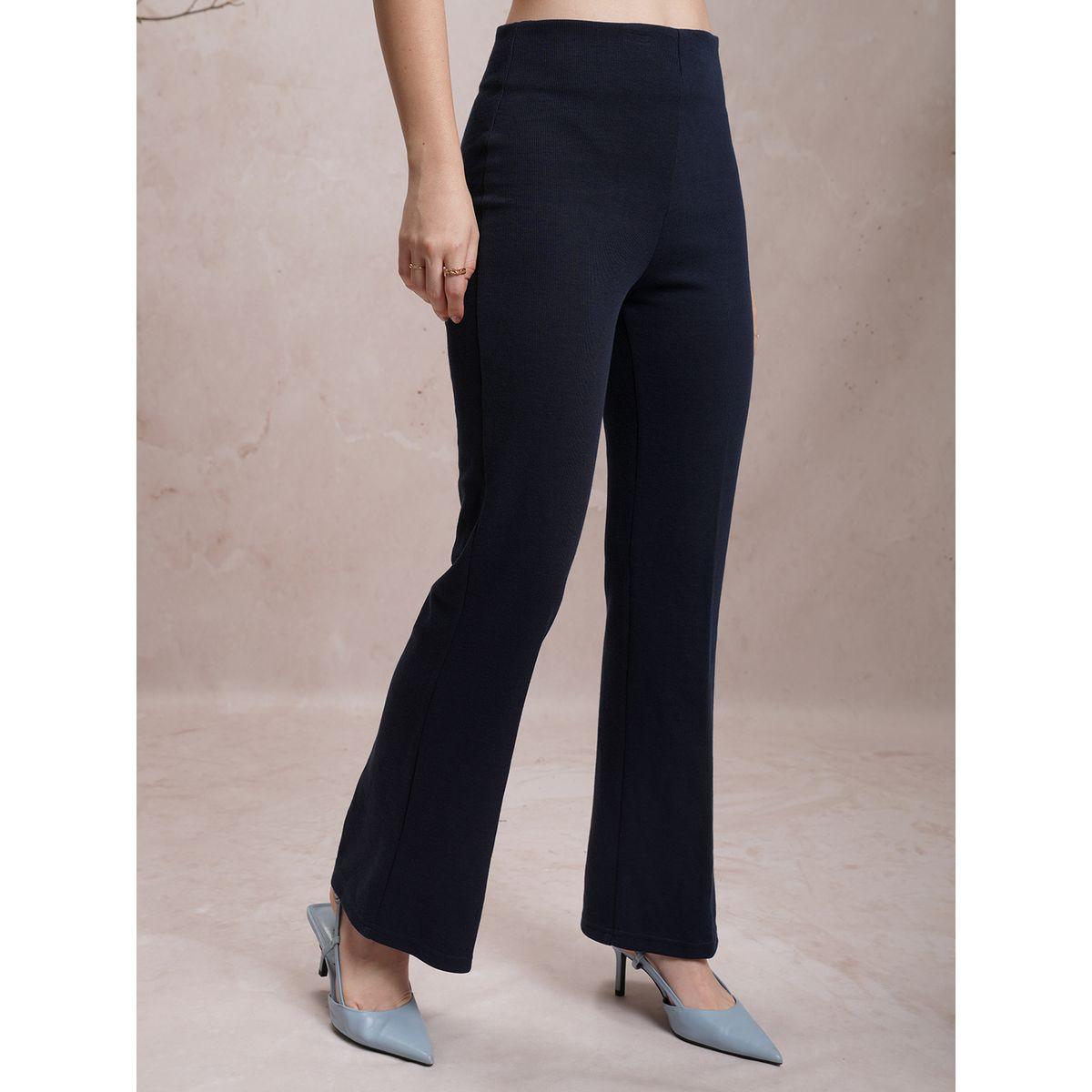 بنطال سادة بحافة واسعة وسحَّاب غلق جانبي فيشود × ستايلي-women-clothing-bottoms-trousers-image-6