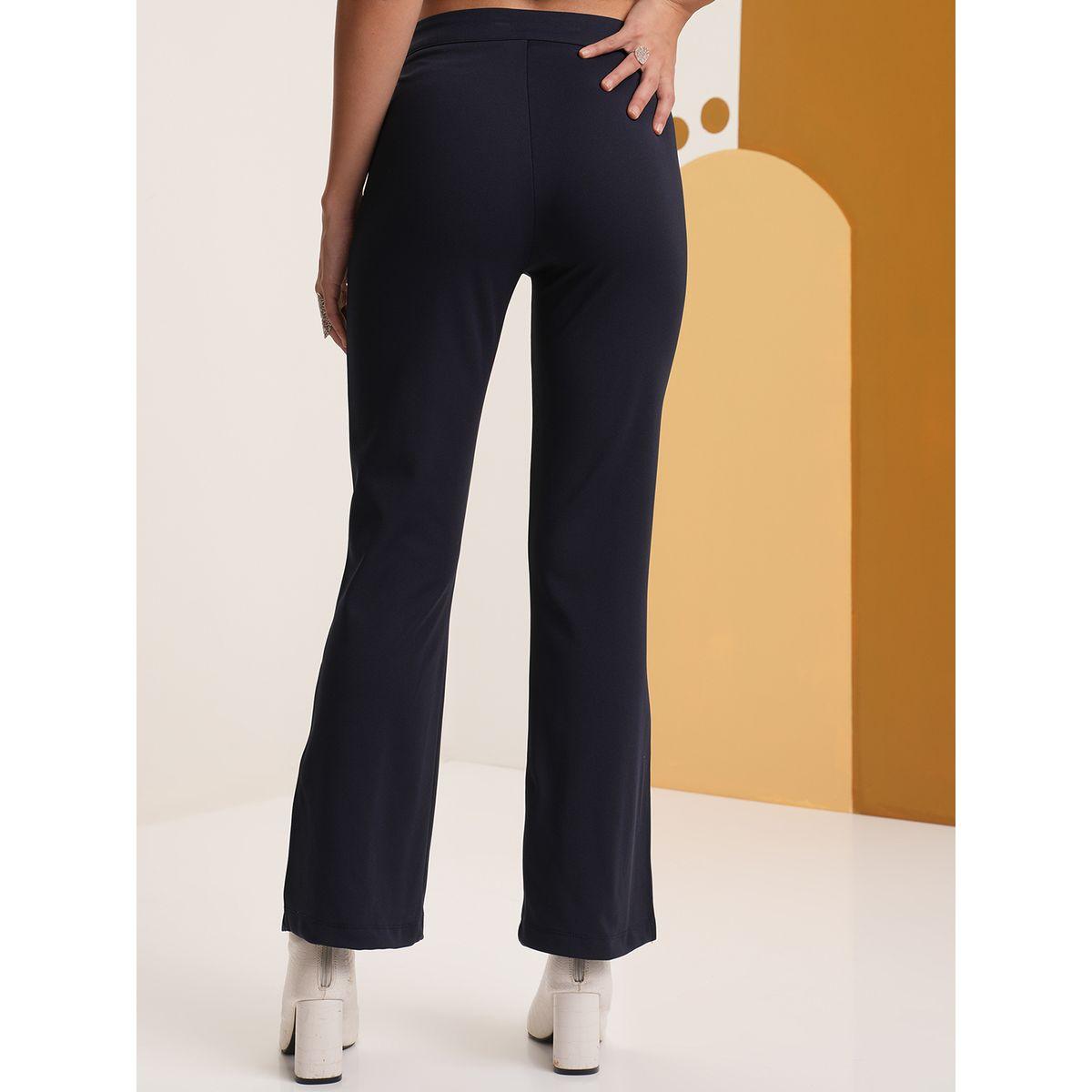 Vishudh X Styli  Solid Mid Rise Slit Hem Pants-women-clothing-bottoms-trousers-image-3