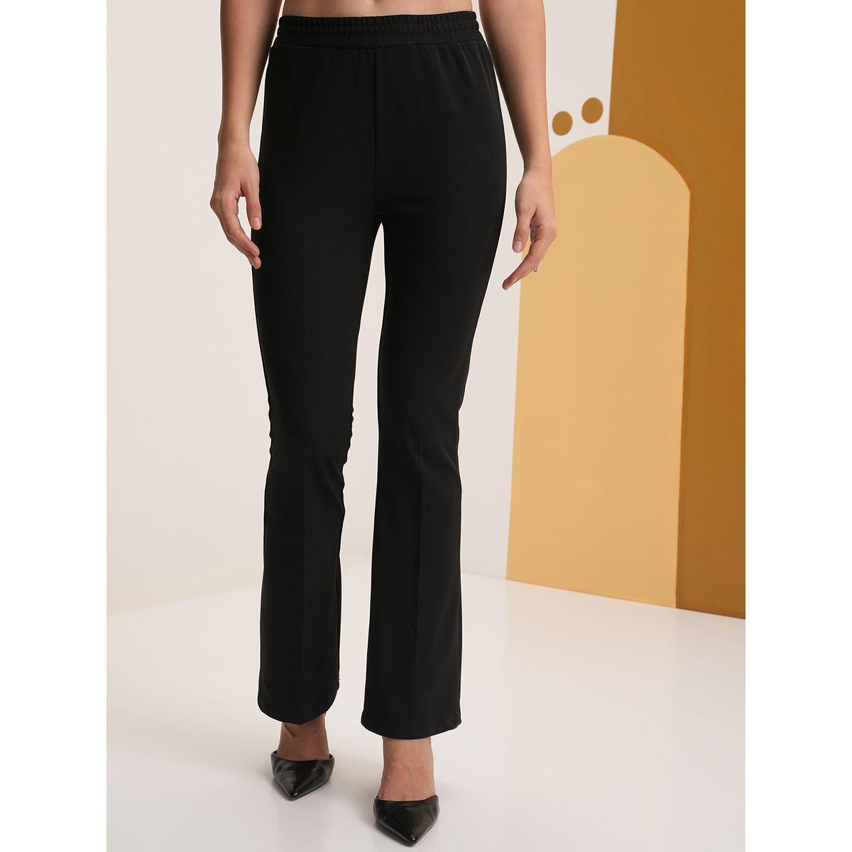 Vishudh X Styli  Solid Mid Rise Regular Fit Pants-women-clothing-bottoms-trousers-image-1