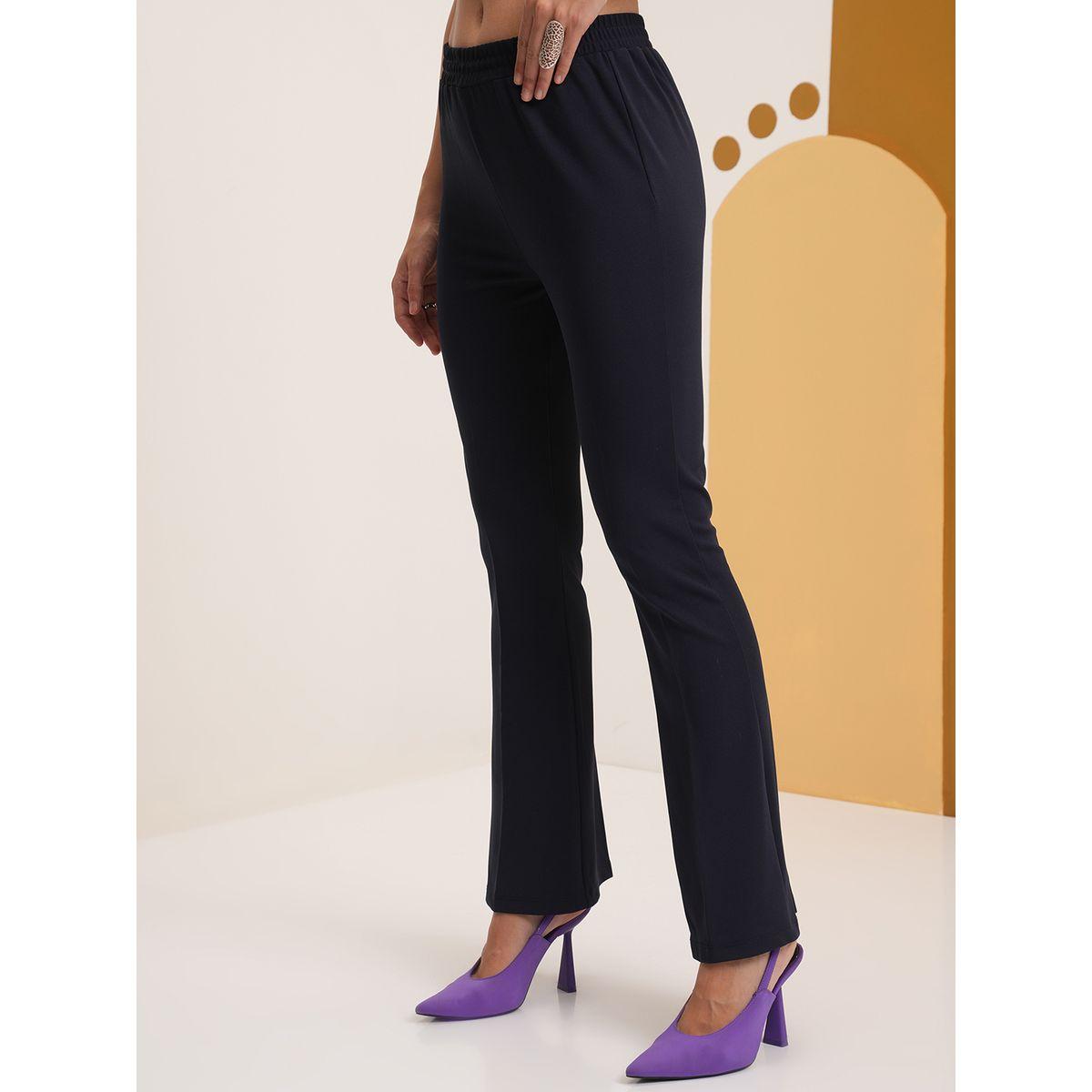 Vishudh X Styli  Solid Mid Rise Regular Fit Pants-women-clothing-bottoms-trousers-image-4