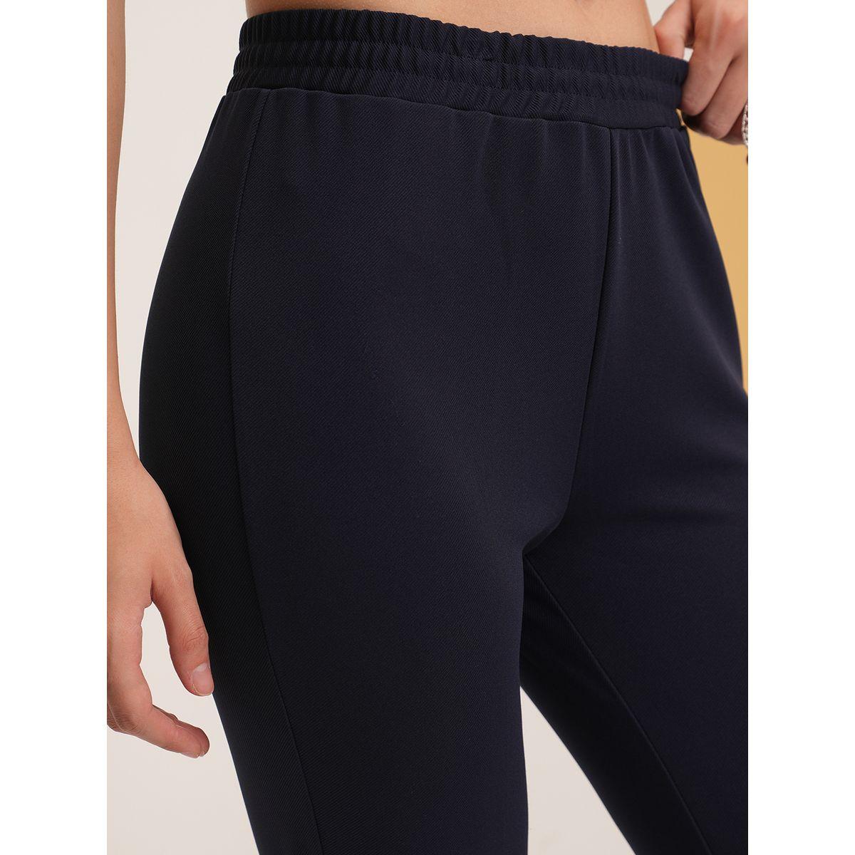 Vishudh X Styli  Solid Mid Rise Regular Fit Pants-women-clothing-bottoms-trousers-image-5