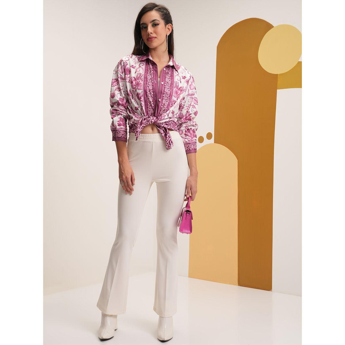 Vishudh X Styli  Solid Regular Fit Flared Pants-women-clothing-bottoms-trousers-image-2