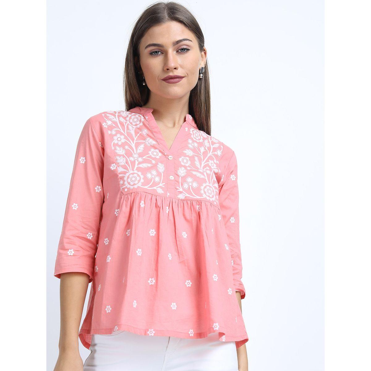 Vishudh X Styli  Floral Print Notch Neck Top-women-clothing-shirtsandblouses-blouses-image-7