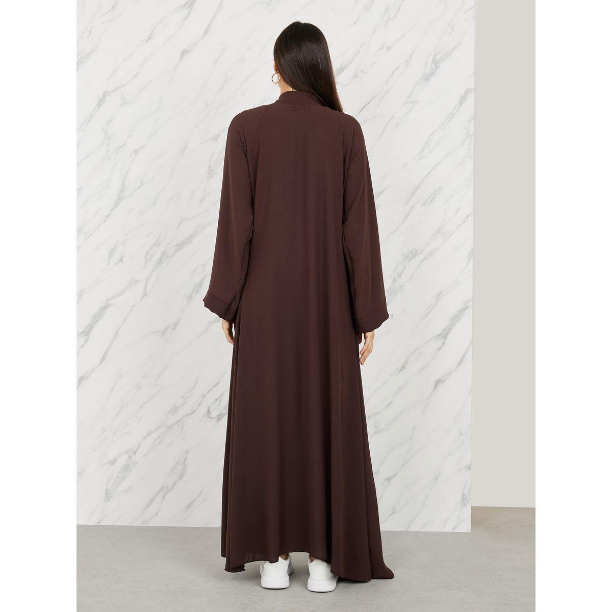 Styli Raglan Sleeves Open Front Maxi Abaya-women-arabicclothing-abayas-image-4