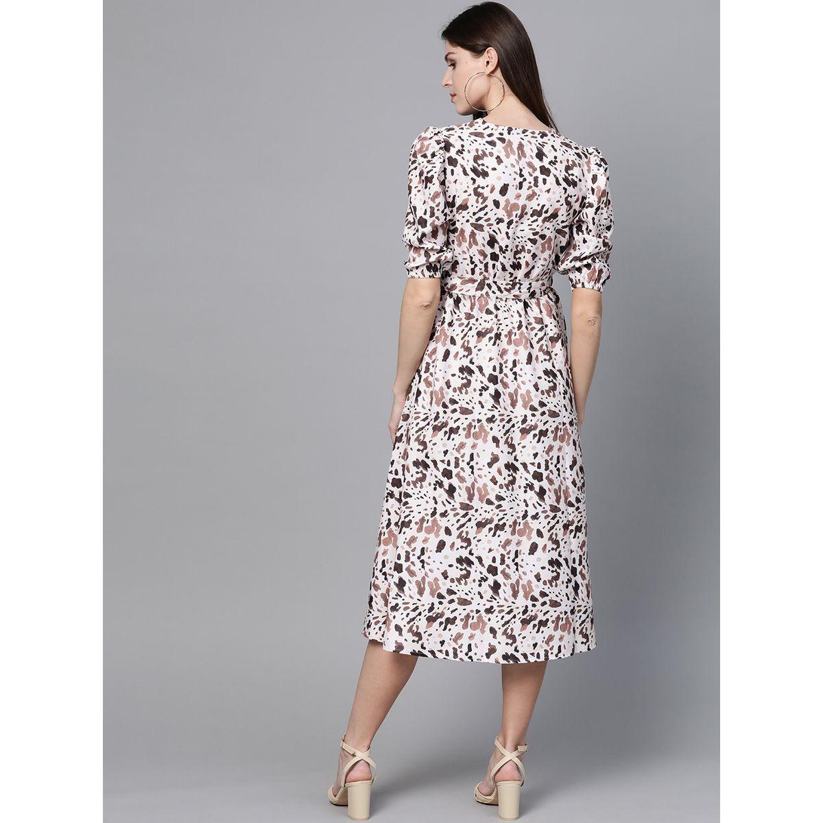 فستان ميدي بطبعة فهد وحزام خصر ساسافراس × ستايلي-women-clothing-dresses-image-4
