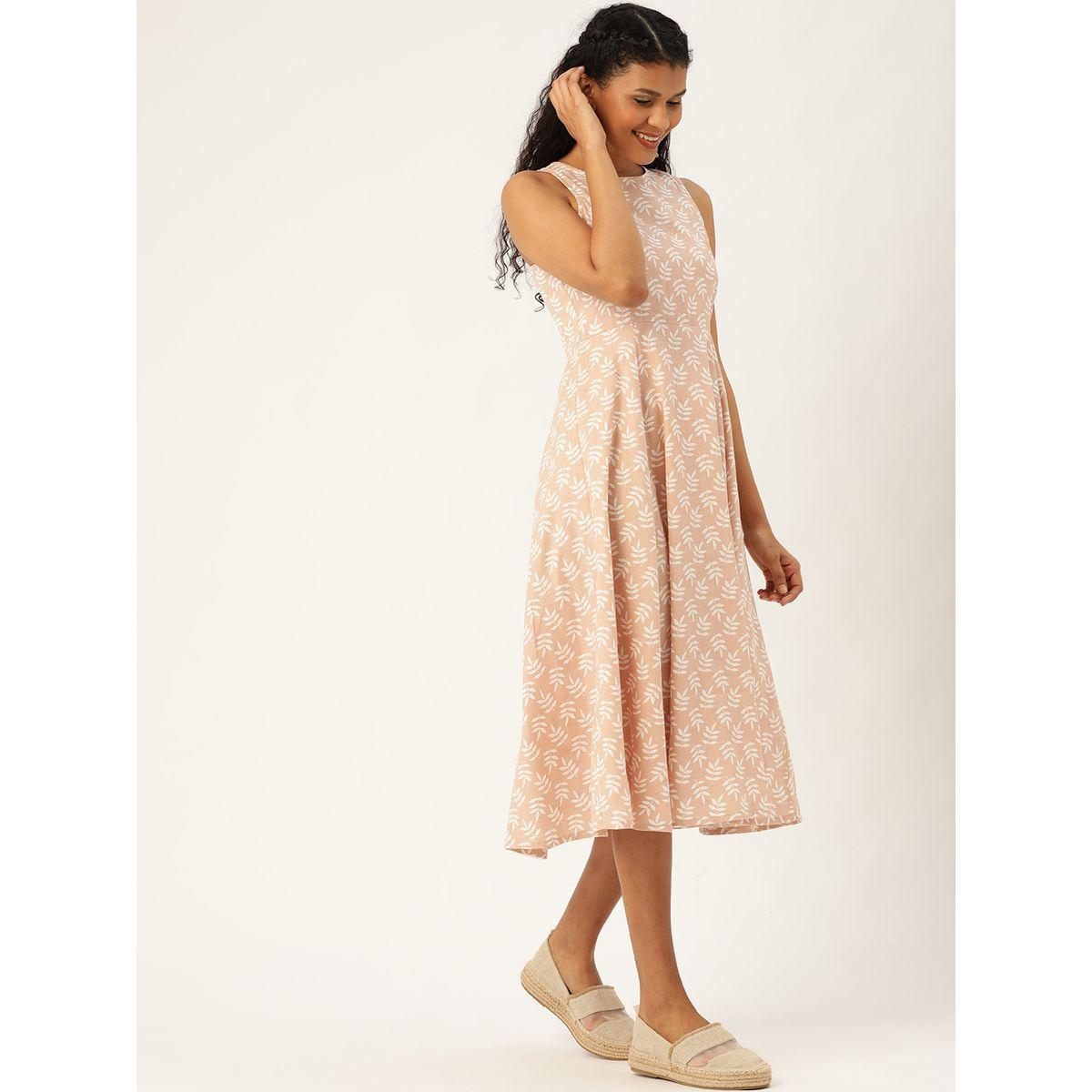 فستان ميدي بلا اكمام ومطبع بالكامل ساسافراس × ستايلي-women-clothing-dresses-image-2