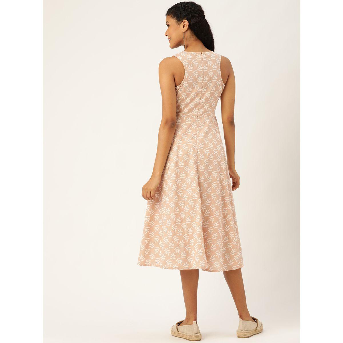 Sassafras X Styli Leaf Printed Sleeveless Midi Dress-women-clothing-dresses-image-3