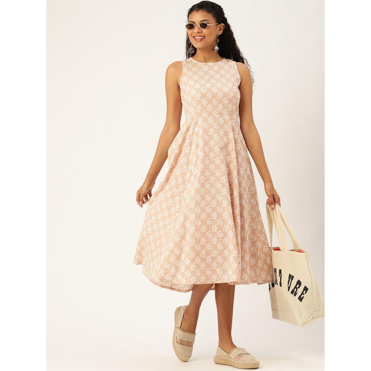 فستان ميدي بلا اكمام ومطبع بالكامل ساسافراس × ستايلي-women-clothing-dresses-image-4