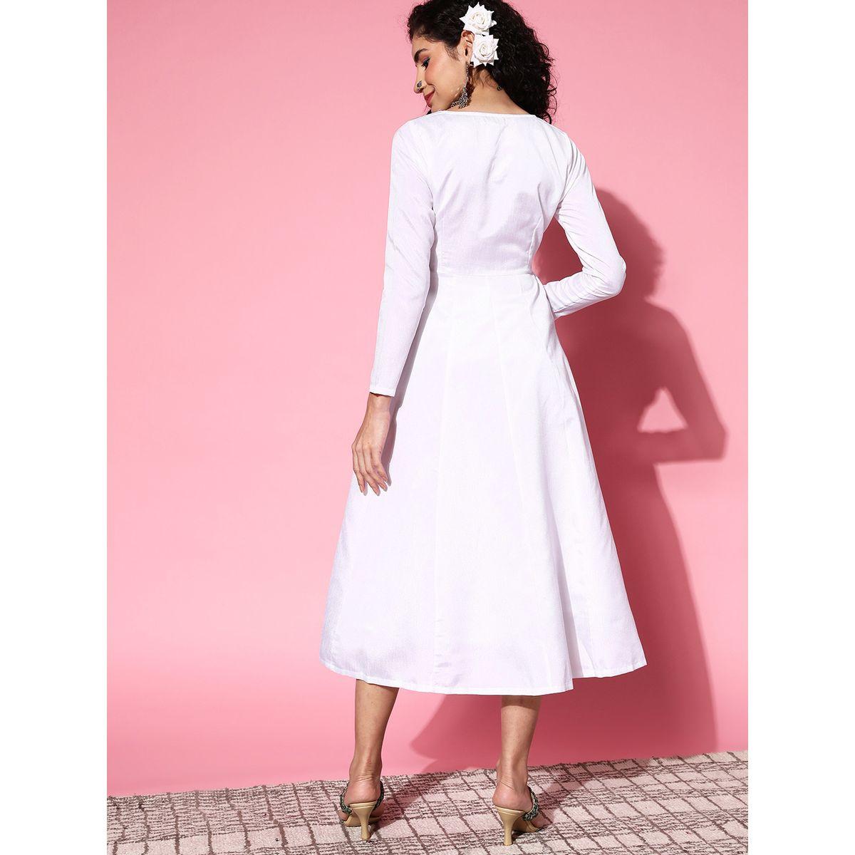 Sassafras X Styli Velvet Embroidered Jacket Anarkali Midi Dress-women-clothing-dresses-image-4