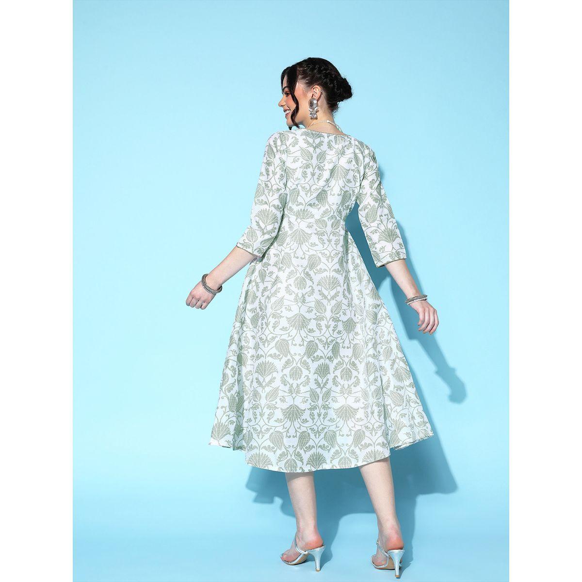 Sassafras X Styli Brocade Floral Print Anarkali Midi Dress-women-clothing-dresses-image-5