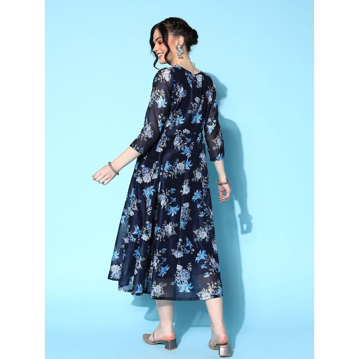 Sassafras X Styli Floral All Over Print Anarkali Midi Dress-women-clothing-dresses-image-5