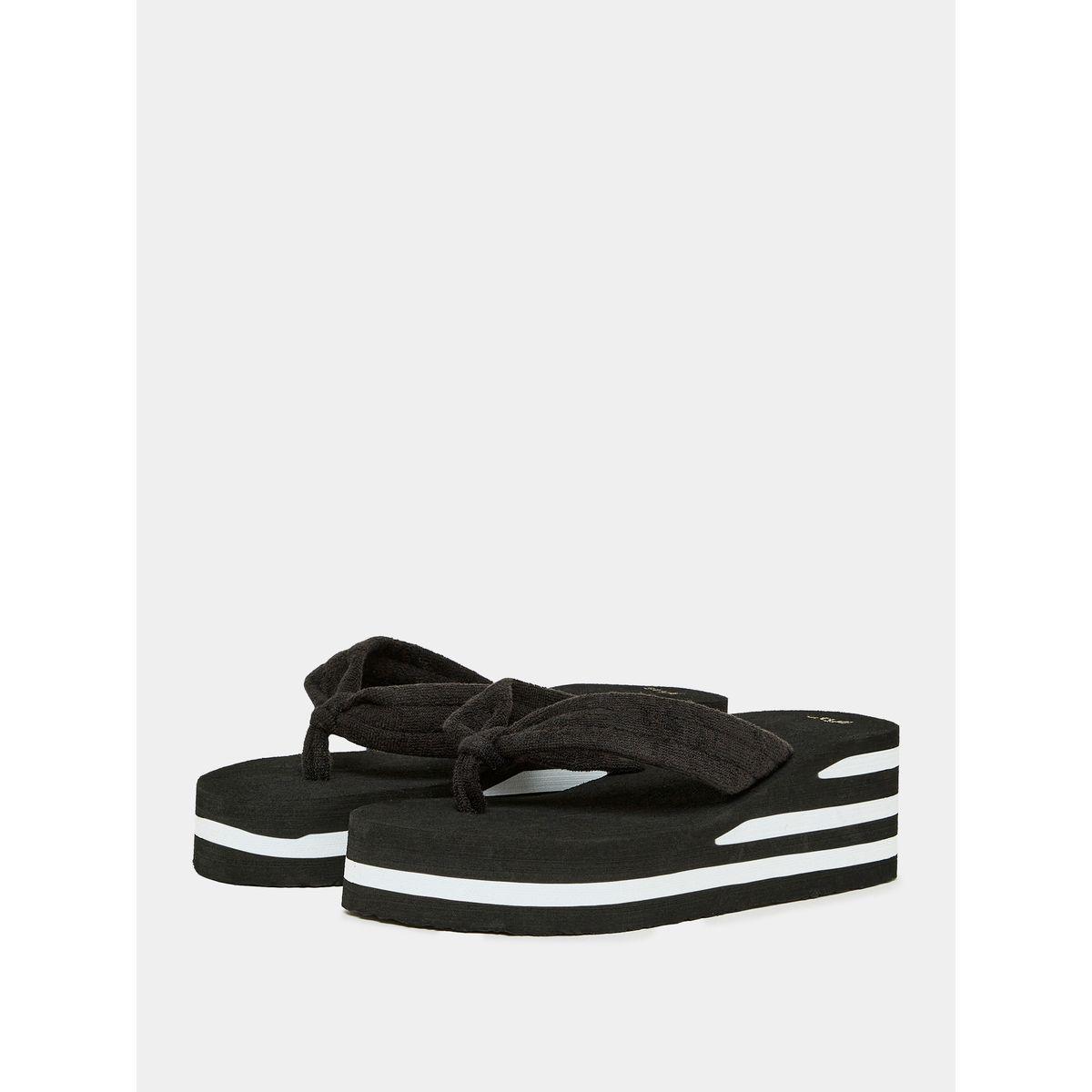 Styli Striped Wedge Heel Flip Flops-women-shoes-flipflopsandslides-image-3
