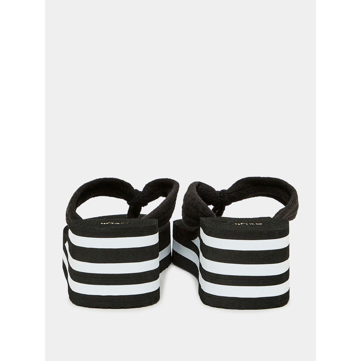 Styli Striped Wedge Heel Flip Flops-women-shoes-flipflopsandslides-image-5
