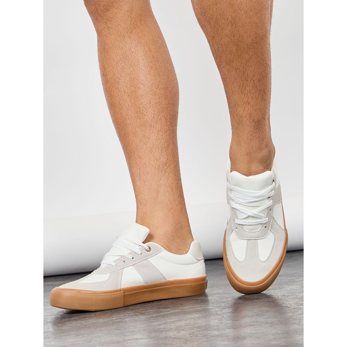 Styli Vintage Suede Canvas Sole Lace Up Sneakers-men-shoes-sneakers-image-1