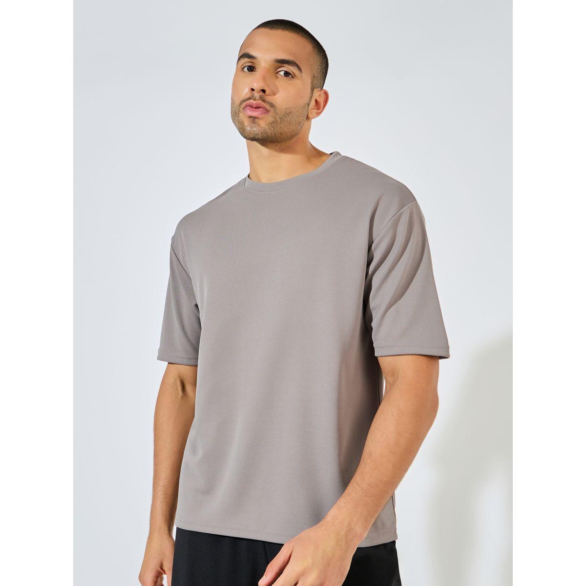 Styli Active Jacquard Knit Oversized Training T-Shirt-men-clothing-sportswearandactivewear-tshirtsandpolos-image-1